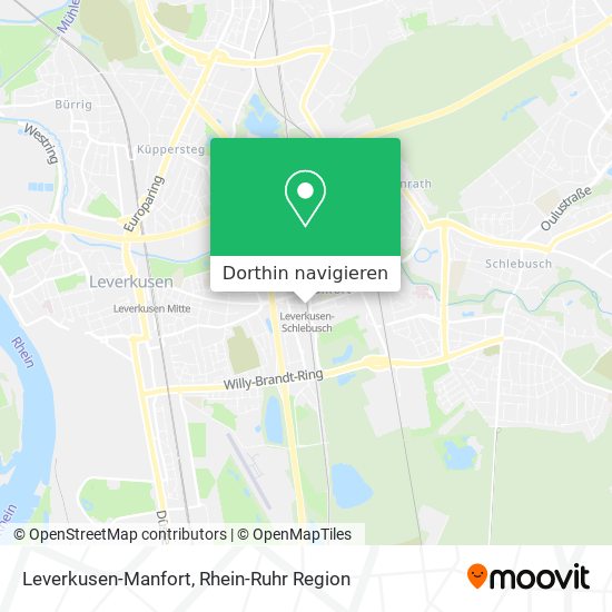 Leverkusen-Manfort Karte