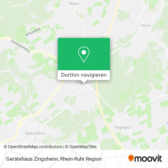 Gerätehaus Zingsheim Karte