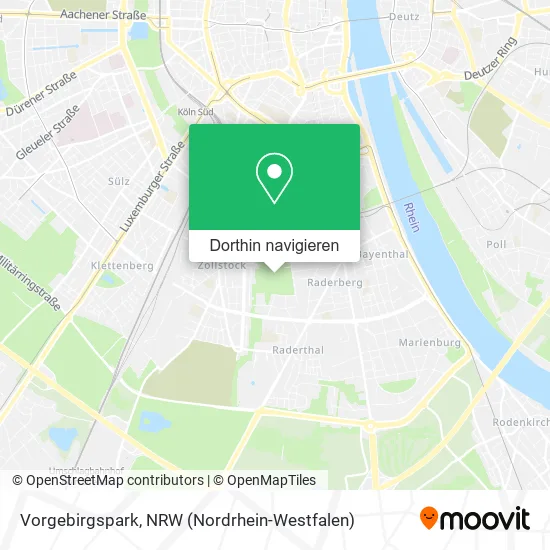 Vorgebirgspark Karte