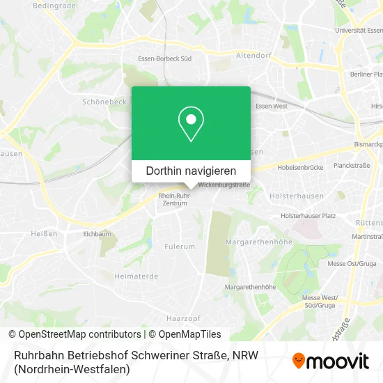 Ruhrbahn Betriebshof Schweriner Straße Karte
