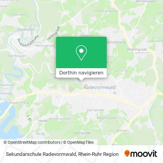 Sekundarschule Radevormwald Karte