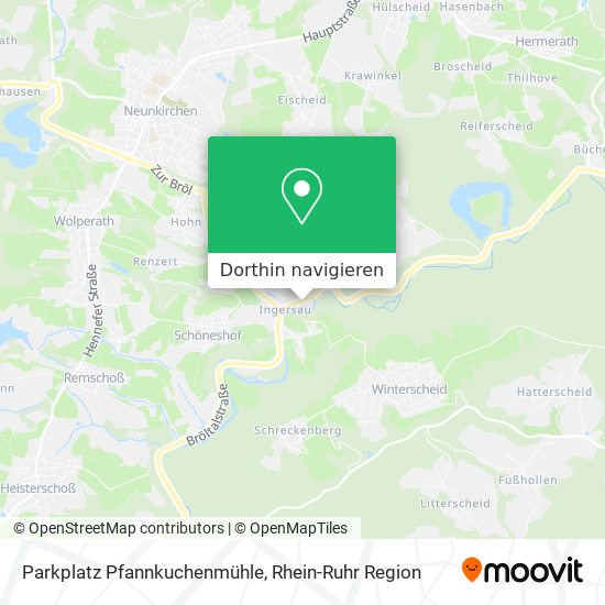 Parkplatz Pfannkuchenmühle Karte