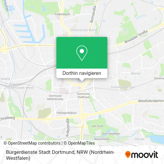 Bürgerdienste Stadt Dortmund Karte