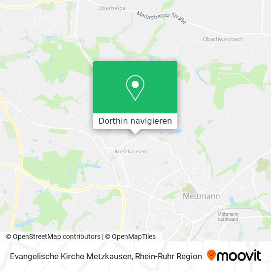 Evangelische Kirche Metzkausen Karte
