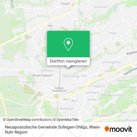 Neuapostolische Gemeinde Solingen-Ohligs Karte