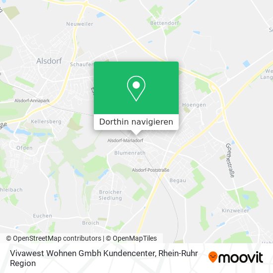 Vivawest Wohnen Gmbh Kundencenter Karte