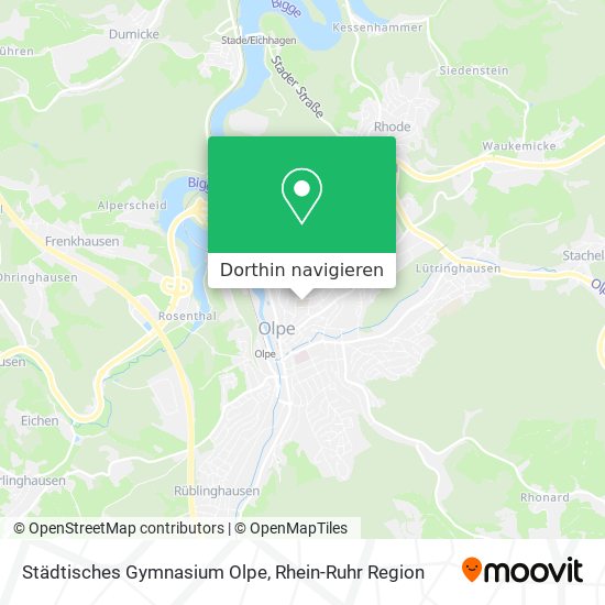 Städtisches Gymnasium Olpe Karte