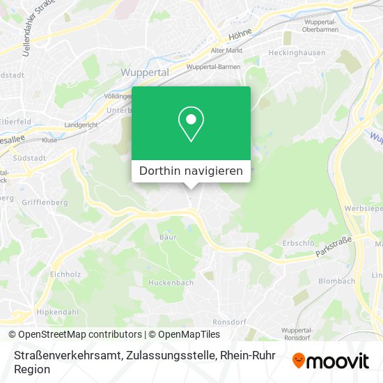 Straßenverkehrsamt, Zulassungsstelle Karte