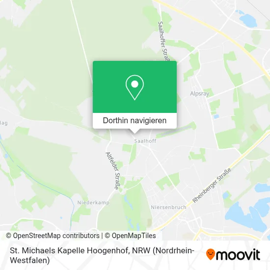 St. Michaels Kapelle Hoogenhof Karte