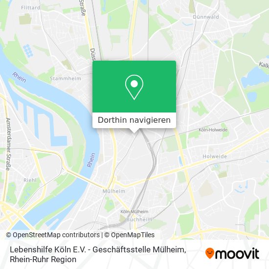 Lebenshilfe Köln E.V. - Geschäftsstelle Mülheim Karte