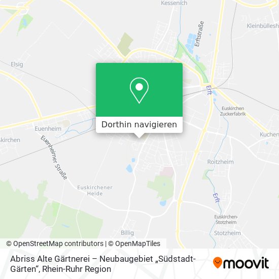 Abriss Alte Gärtnerei – Neubaugebiet „Südstadt-Gärten“ Karte