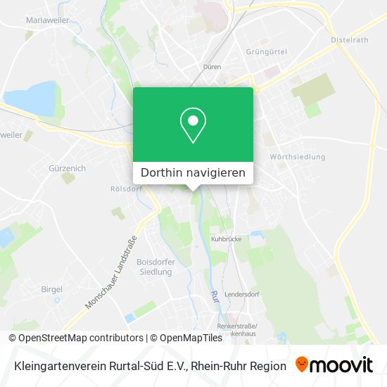 Kleingartenverein Rurtal-Süd E.V. Karte