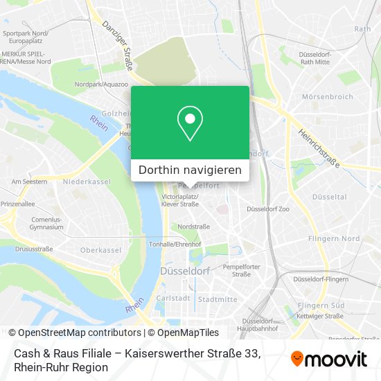 Cash & Raus Filiale – Kaiserswerther Straße 33 Karte