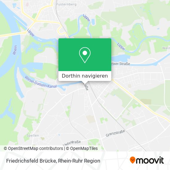 Friedrichsfeld Brücke Karte