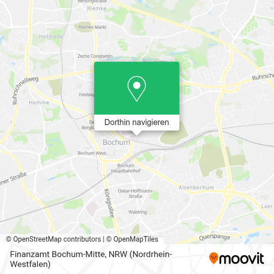 Finanzamt Bochum-Mitte Karte