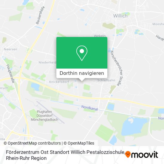 Förderzentrum Ost Standort Willich Pestalozzischule Karte