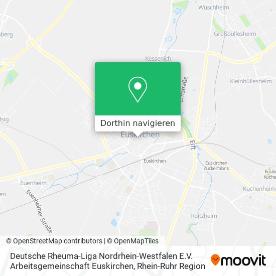 Deutsche Rheuma-Liga Nordrhein-Westfalen E.V. Arbeitsgemeinschaft Euskirchen Karte
