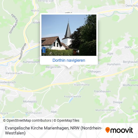 Evangelische Kirche Marienhagen Karte