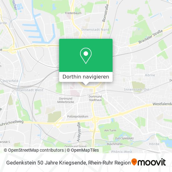 Gedenkstein 50 Jahre Kriegsende Karte