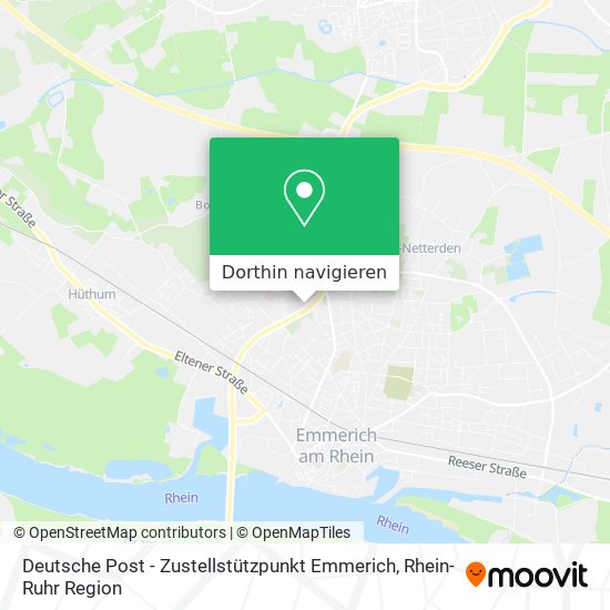 Deutsche Post - Zustellstützpunkt Emmerich Karte