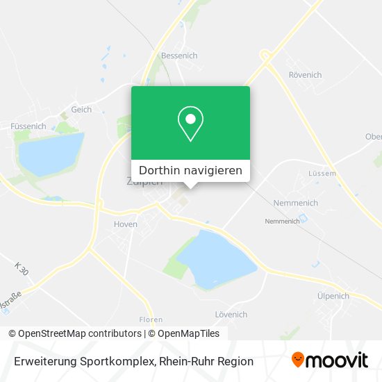 Erweiterung Sportkomplex Karte