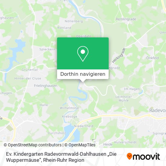 Ev. Kindergarten Radevormwald-Dahlhausen „Die Wuppermäuse“ Karte
