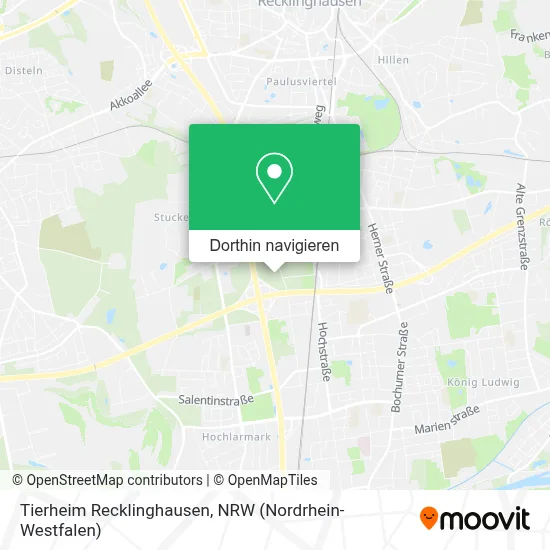 Tierheim Recklinghausen Karte