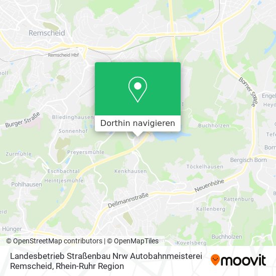 Landesbetrieb Straßenbau Nrw Autobahnmeisterei Remscheid Karte