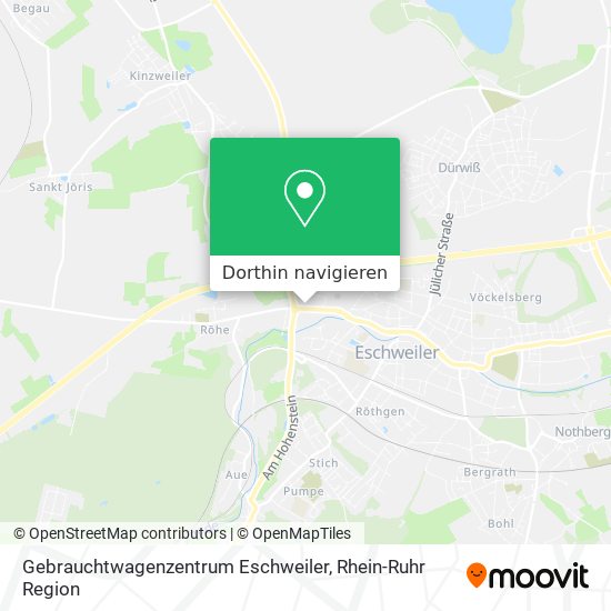 Gebrauchtwagenzentrum Eschweiler Karte