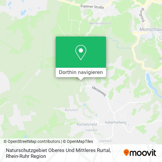 Naturschutzgebiet Oberes Und Mittleres Rurtal Karte