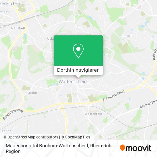 Marienhospital Bochum-Wattenscheid Karte