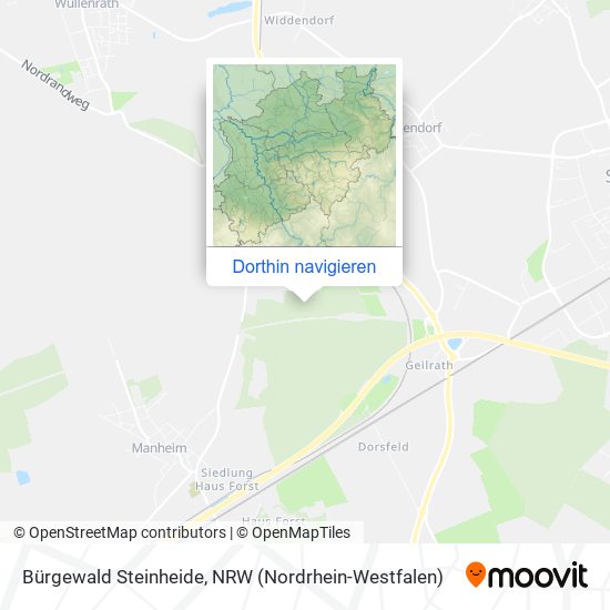 Bürgewald Steinheide Karte