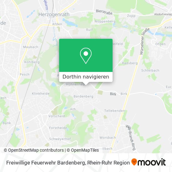 Freiwillige Feuerwehr Bardenberg Karte