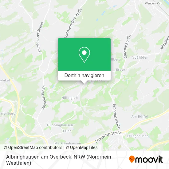 Albringhausen am Overbeck Karte