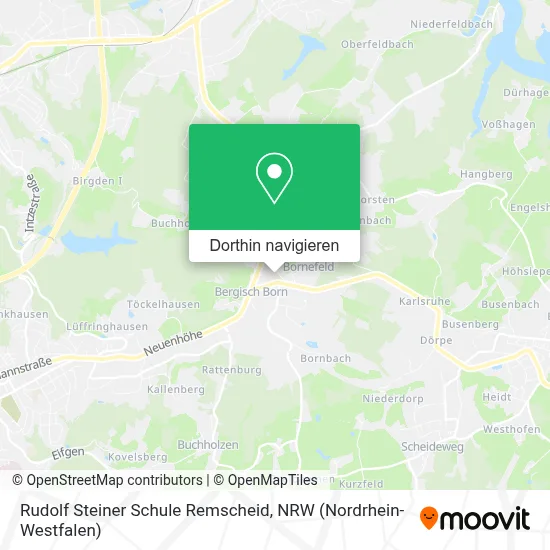 Rudolf Steiner Schule Remscheid Karte