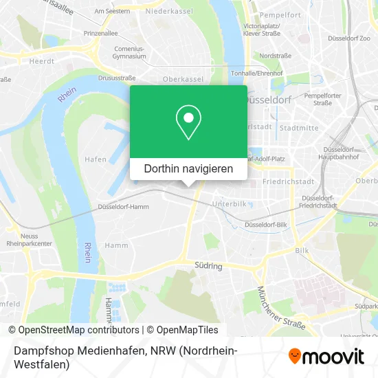 Dampfshop Medienhafen Karte