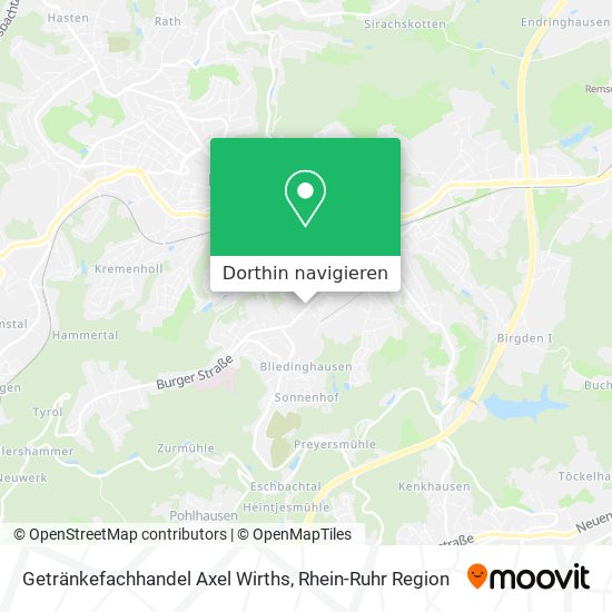 Getränkefachhandel Axel Wirths Karte