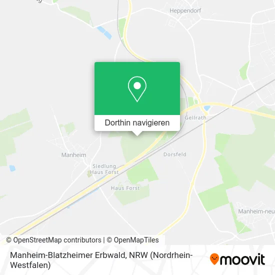 Manheim-Blatzheimer Erbwald Karte