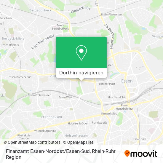 Finanzamt Essen-Nordost / Essen-Süd Karte