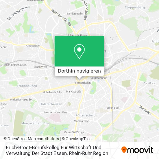 Erich-Brost-Berufskolleg Für Wirtschaft Und Verwaltung Der Stadt Essen Karte