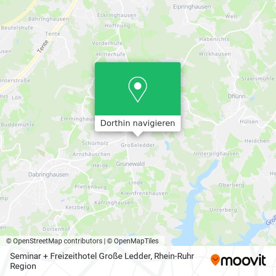 Seminar + Freizeithotel Große Ledder Karte