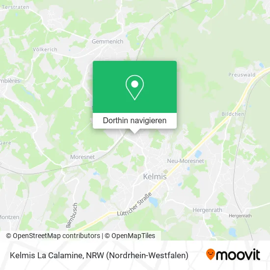 Kelmis La Calamine Karte