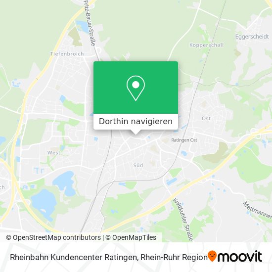 Rheinbahn Kundencenter Ratingen Karte