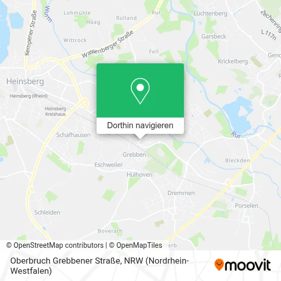 Oberbruch Grebbener Straße Karte