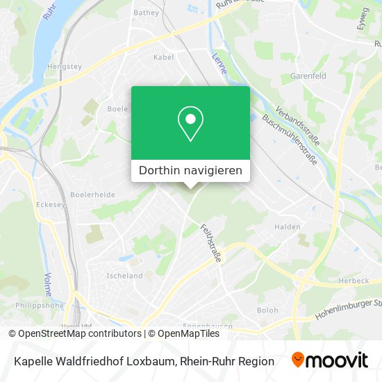 Kapelle Waldfriedhof Loxbaum Karte