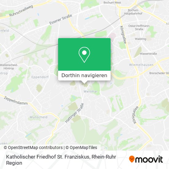 Katholischer Friedhof St. Franziskus Karte
