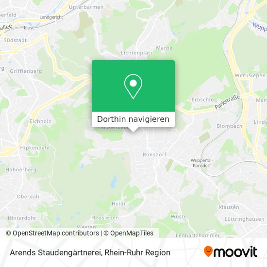 Arends Staudengärtnerei Karte