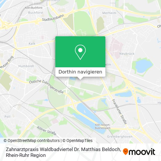 Zahnarztpraxis Waldbadviertel Dr. Matthias Beldoch Karte