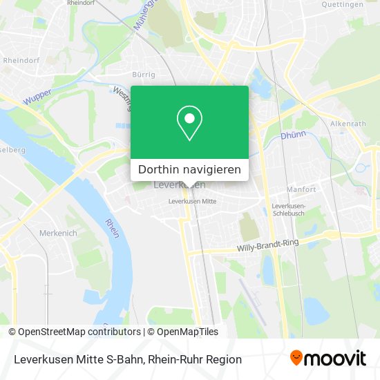 Leverkusen Mitte S-Bahn Karte