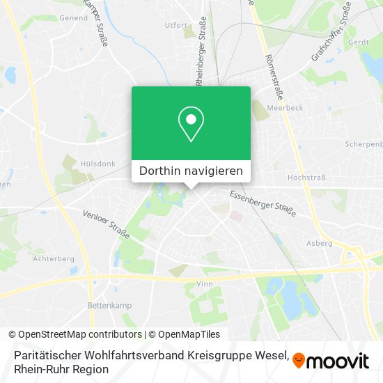 Paritätischer Wohlfahrtsverband Kreisgruppe Wesel Karte